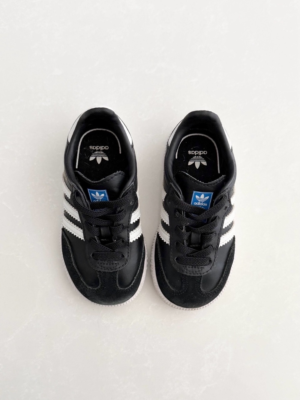 adidas Originals Toddler Samba OG Black & White Sneakers | Size 6K